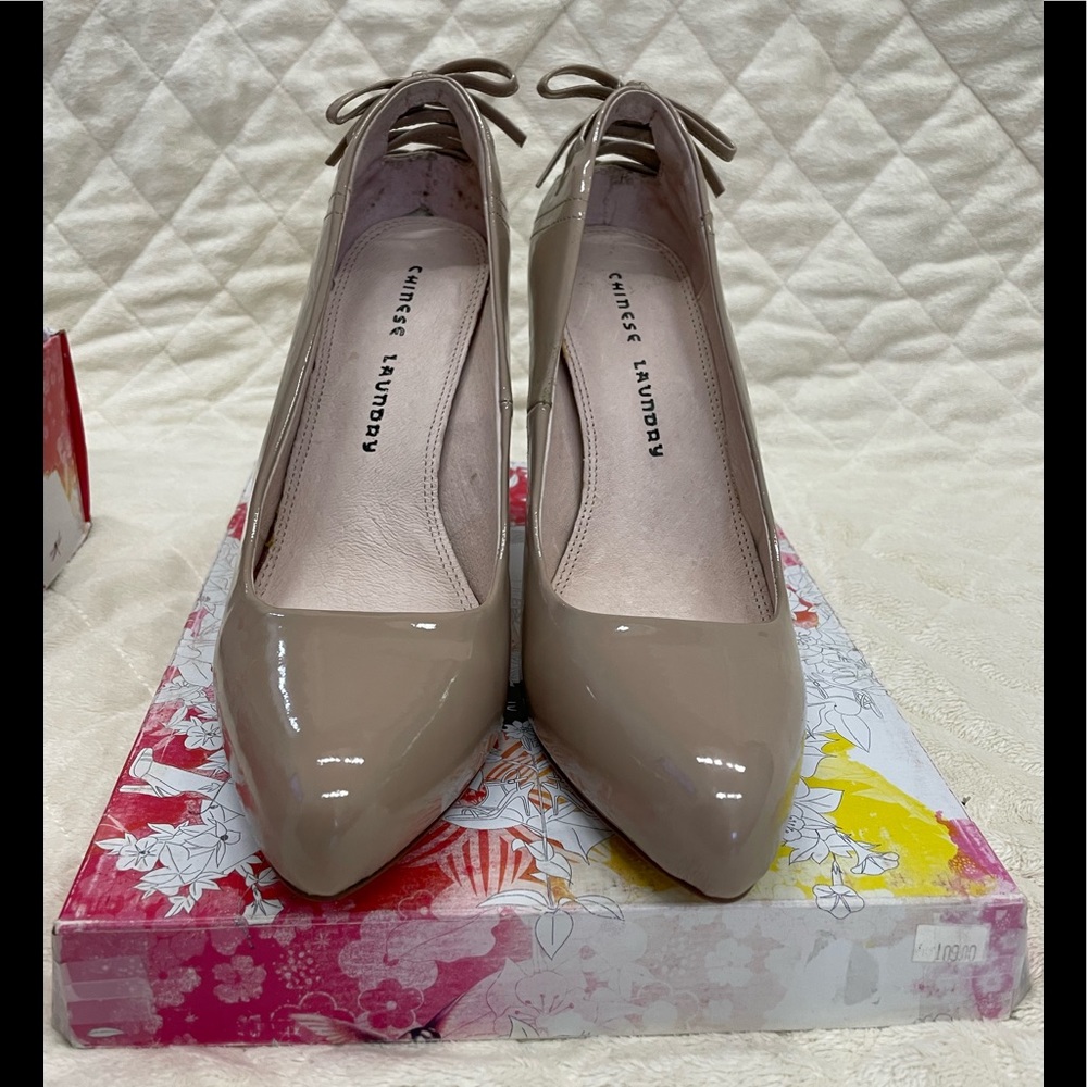 Chinese Laundry Nude Patent Heels
